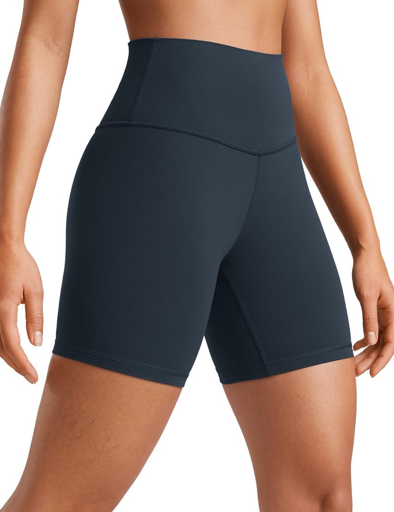 CRZ YOGA Biker Shorts - High Waisted ButterLuxe Spandex for Yoga & Running | 6" Length