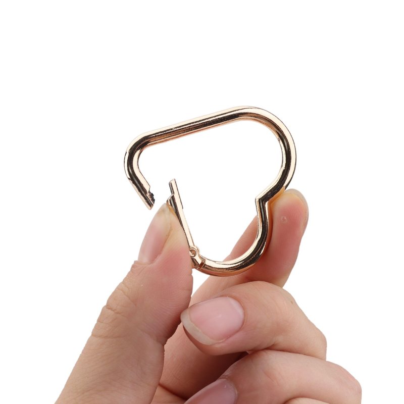 MOTOFITOOL 16-Pack Gold Heart Carabiner Clips, Cute Keychain Accessories for Backpacks & Hiking Gear, Aluminum Alloy Spring Snap Hook(Lightweight, Bulk Value Set)