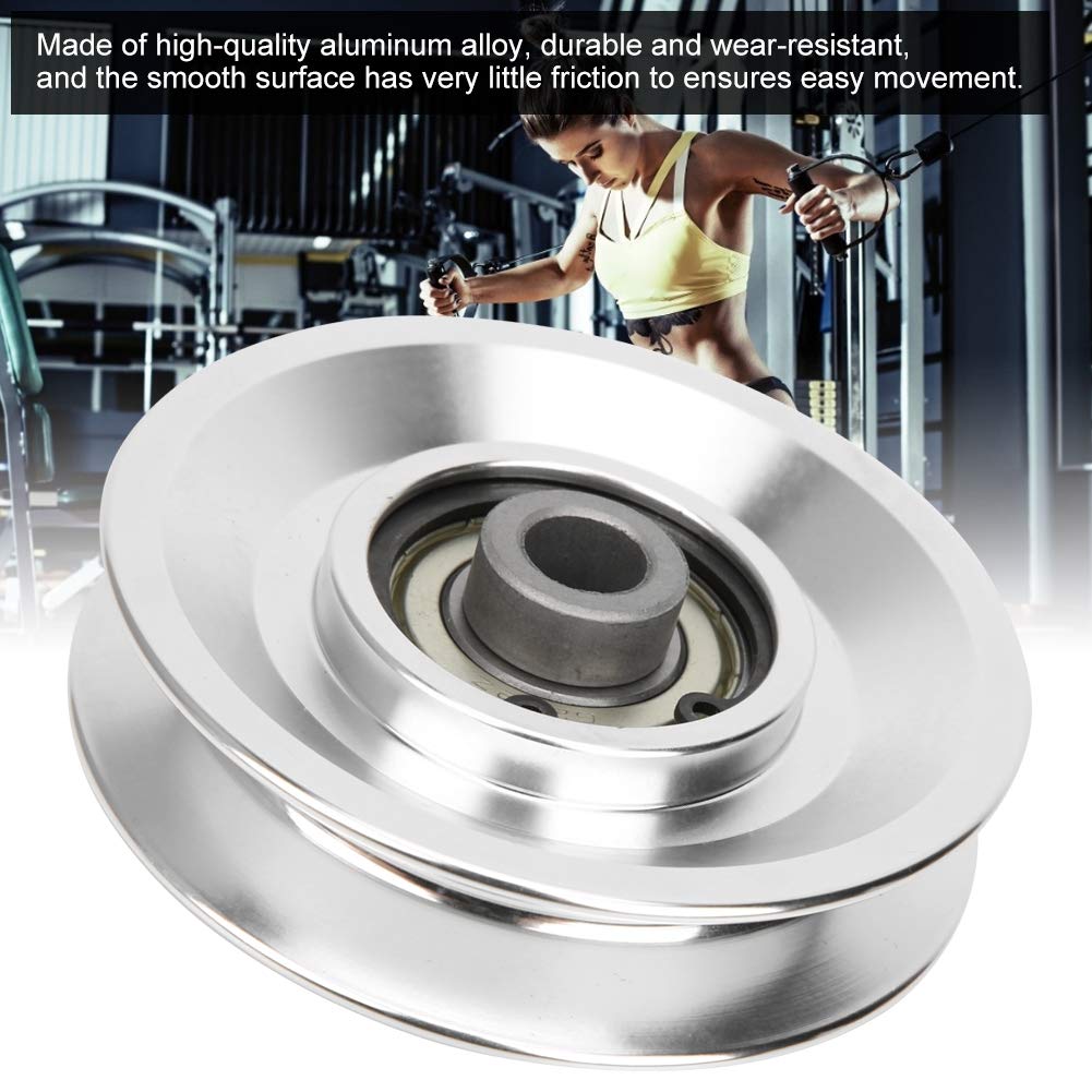 Alomejor Fitness Pulley 70 80mm Universal Bearing Pulley Wheel for Gym Fitness Equipment Cable Machine Wearproof Spare Part(80mm)