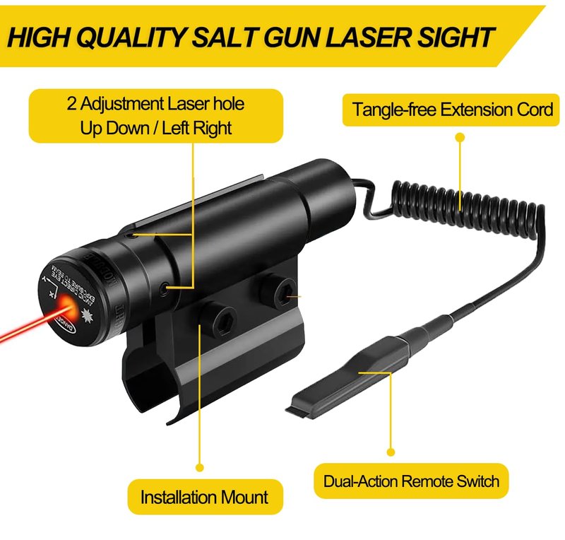 2PCS Laser Sight Fit Salt Gun 2.0, 3.0, 4.0 Laser Sight for Airsoft, Laser Attachment & BB Pump's Accessories for Indoor and Outdoor Shooting