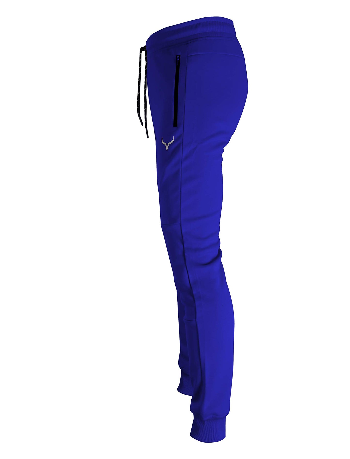 Screenshot Sports-A4050 Mens Premium Spandex Stretch Lightweight Tech Fleece Pants - Athletic Jogger Fitness Workout Gym Zipper Pockets Sweatpants-Royal-Medium