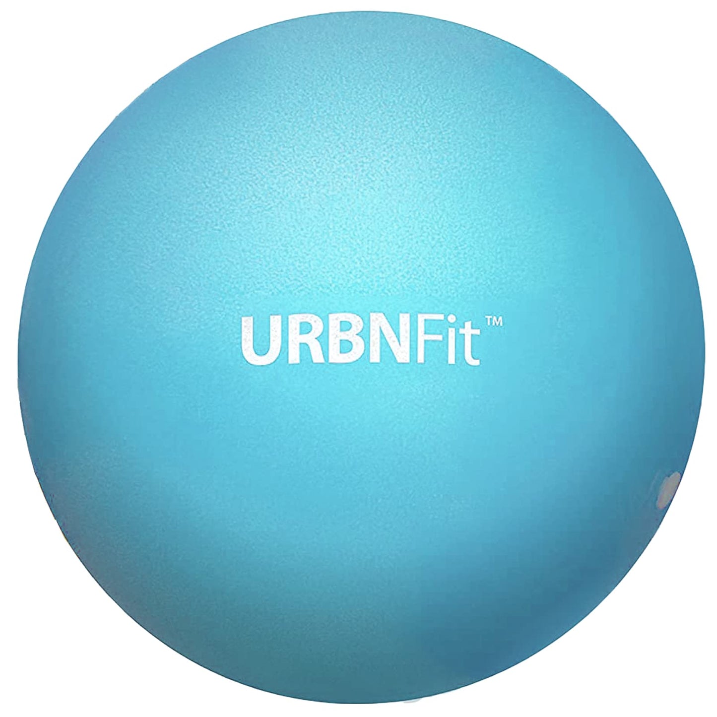 URBNFit Pilates Ball 9 Inch - Small Exercise Balls for Yoga, Barre, Physical Therapy, Stretching, Posture, Core Fitness – Mini Bender & Massager Ball for Back Pain with Workout Guide - Aqua