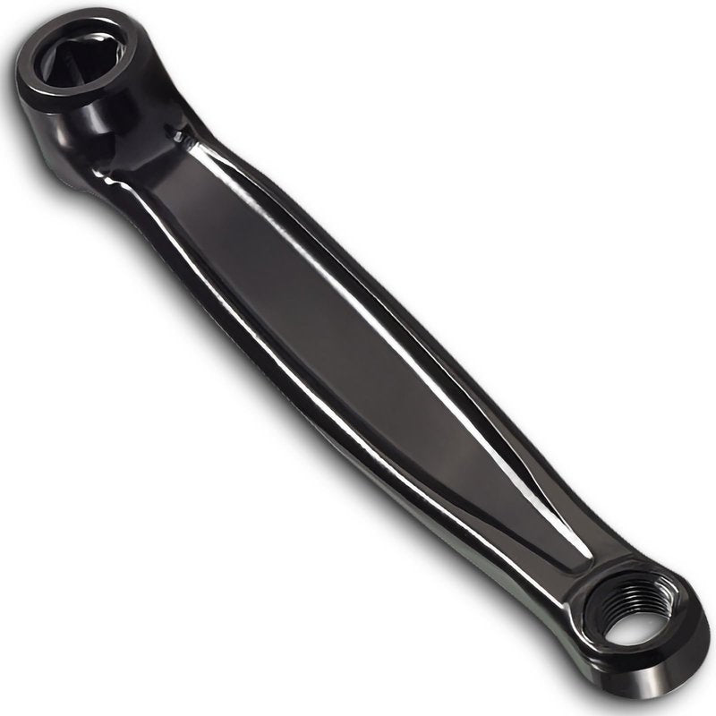 Rhinenet Left 170mm Bicycle Crank Arm Set Replacement for Electric, Folding, Hybrid, Mountain, Road Bike - Aluminium Alloy - Horizontal (Black, Diamond Hole)