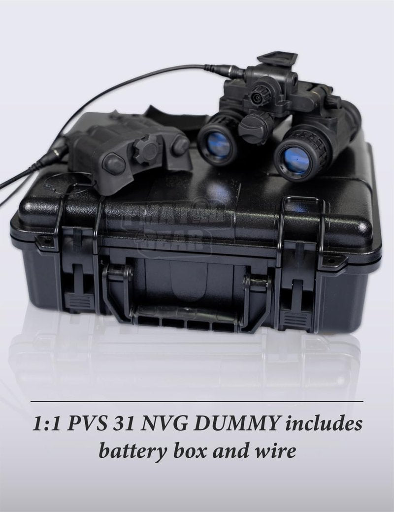 FMATAL GEAR PVS-31 NVG Dummy Model for Tactical Helmet Mount, Compatible with Airsoft and Paintball, Cosplay, Lightweight and Durable(Standard)