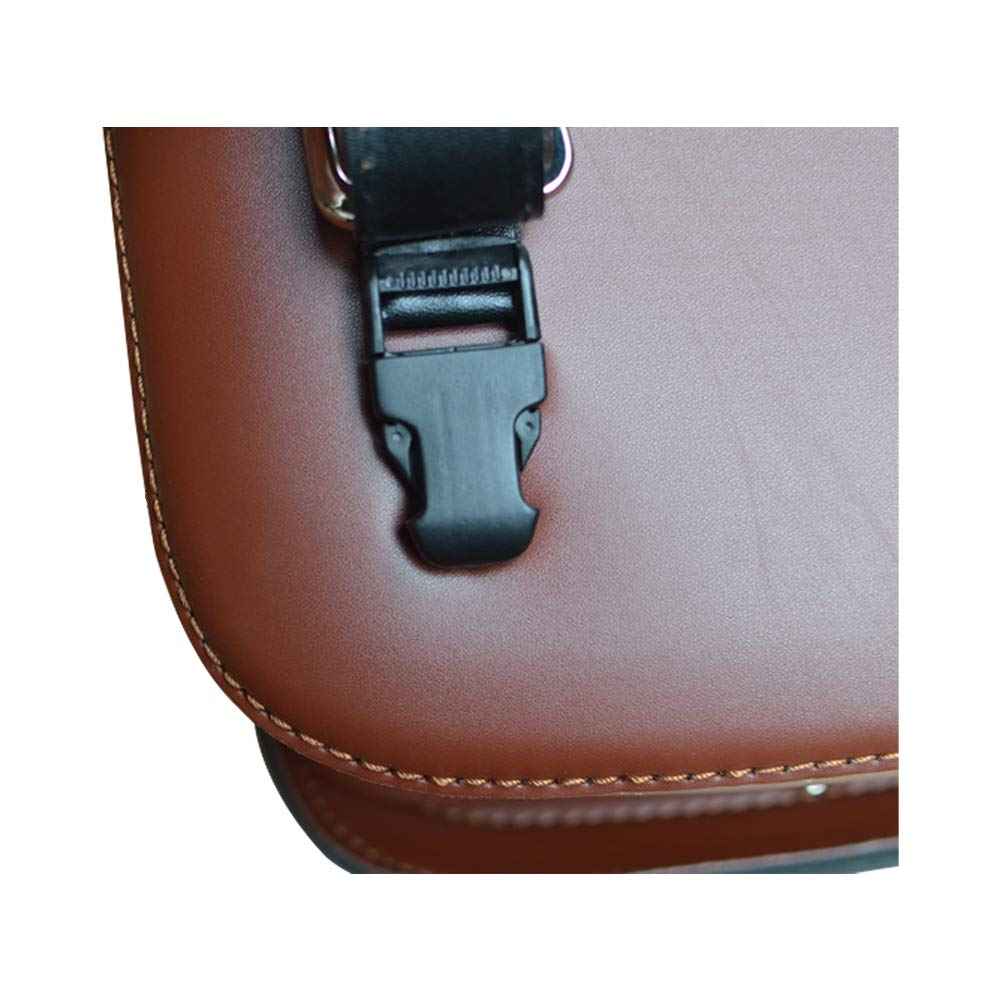 SENQI Retro Bicycle Rack Bag Leather Rear Rack Bike Bags Robust Rear Seatpost Bag for Retro Bicycle Saddle Rack Accessories