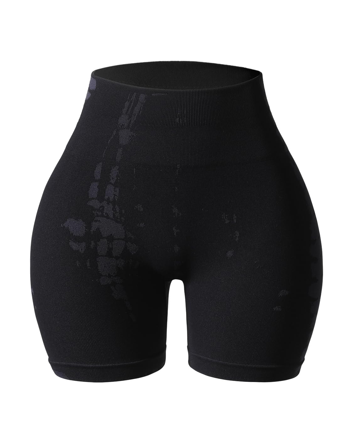 AUROLA Zebra Women Seamless Scrunch Workout Shorts High Waisted Gym Yoga Short,Dark Grey,S
