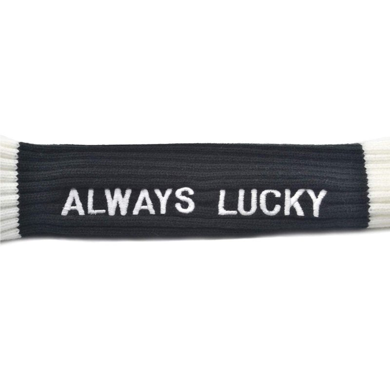 LOXASUM Golf Club Head Covers Driver Wood Set 1 3 5 Funny Knitted St. Patricks Day Gift Original Clover Embroidered Always Lucky 460cc POM POM (#1 Driver)