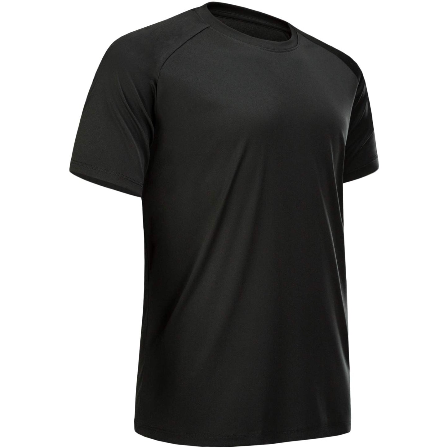 MCPORO Workout Shirts for Men Short Sleeve Quick Dry Athletic Gym Active T Shirt Moisture Wicking Black XX-Large