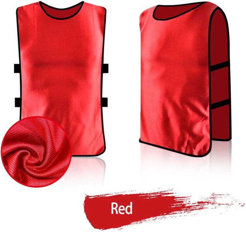 Soccer Scrimmage Vests - 12 Pack Practice Jerseys for Adults & Youth | Lightweight & Breathable