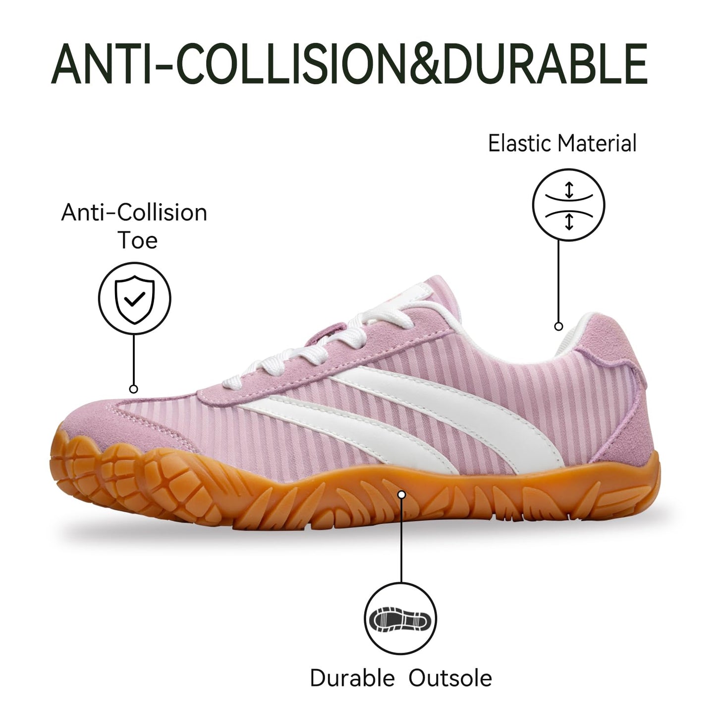 Barefoot Shoes Women Casual Sneakers,Wide Toe Box Shoes Women Zero Drop Barefoot Shoe Men,Minimalist Trail Running Shoe,Non-Slip Lightweight Breathable Comfortable Fashion Walking Hiking Shoes Unisex