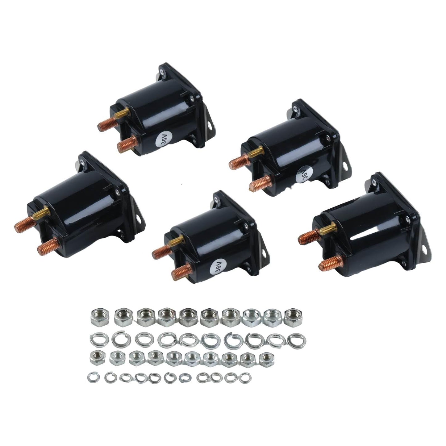NETYANPI 5X 4-Terminals 36V Solenoid 8016 Compatible with Club Car DS Golf Carts Precedent Series 1976-1998