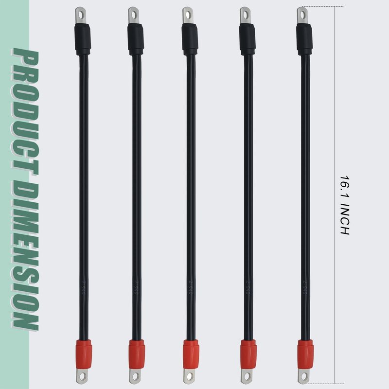 HOGUCAL Golf Cart Club Car 48 Volt Battery Cable Set Wiring for DS 1995-Up 4 Gauge (Set of 5)