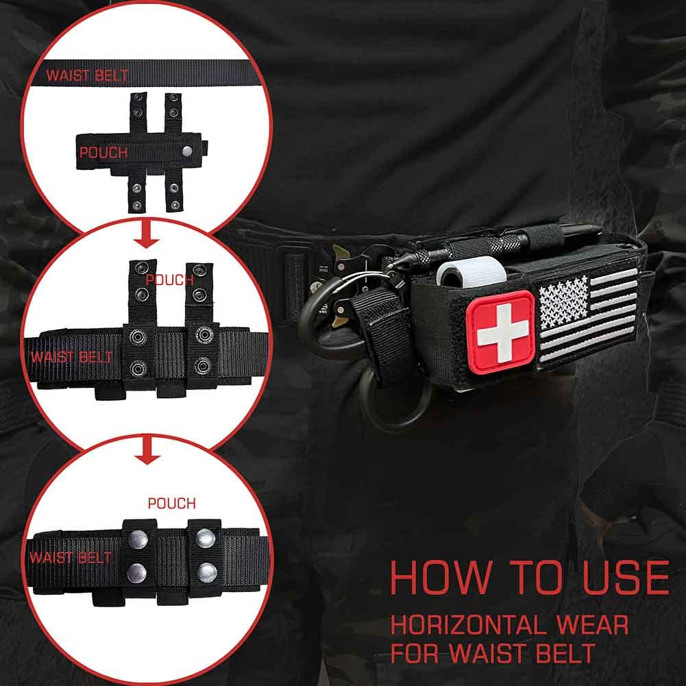 VIIDOO Molle Tourniquet Pouch, Nylon Tactical Tourniquets Pouch Holder TQ Tourniquet Case & Trauma Medical Shear Pouch(Black)