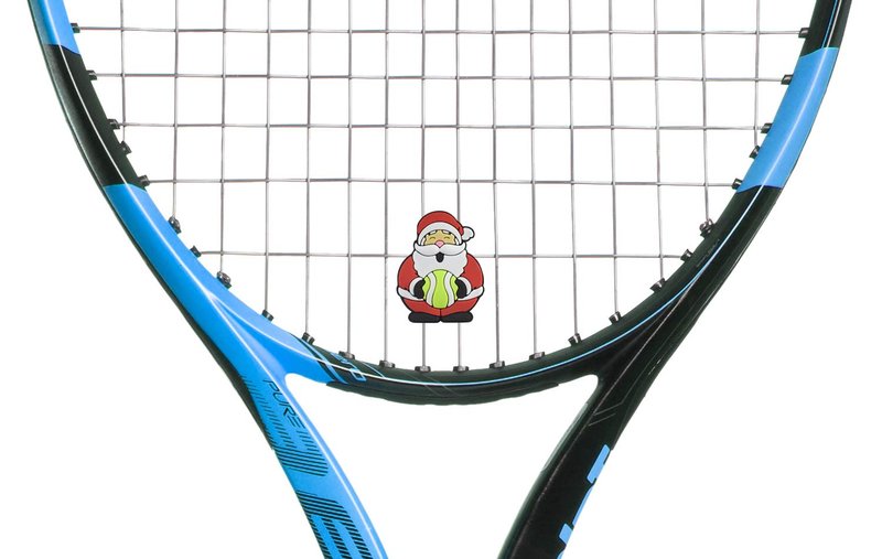 Racket Expressions - Santa Tennis Racket Dampener Shock Absorber, Cute Tennis Dampeners for Rackets - Tennis Vibration Dampeners - Fits All Racquets - 2 Pack