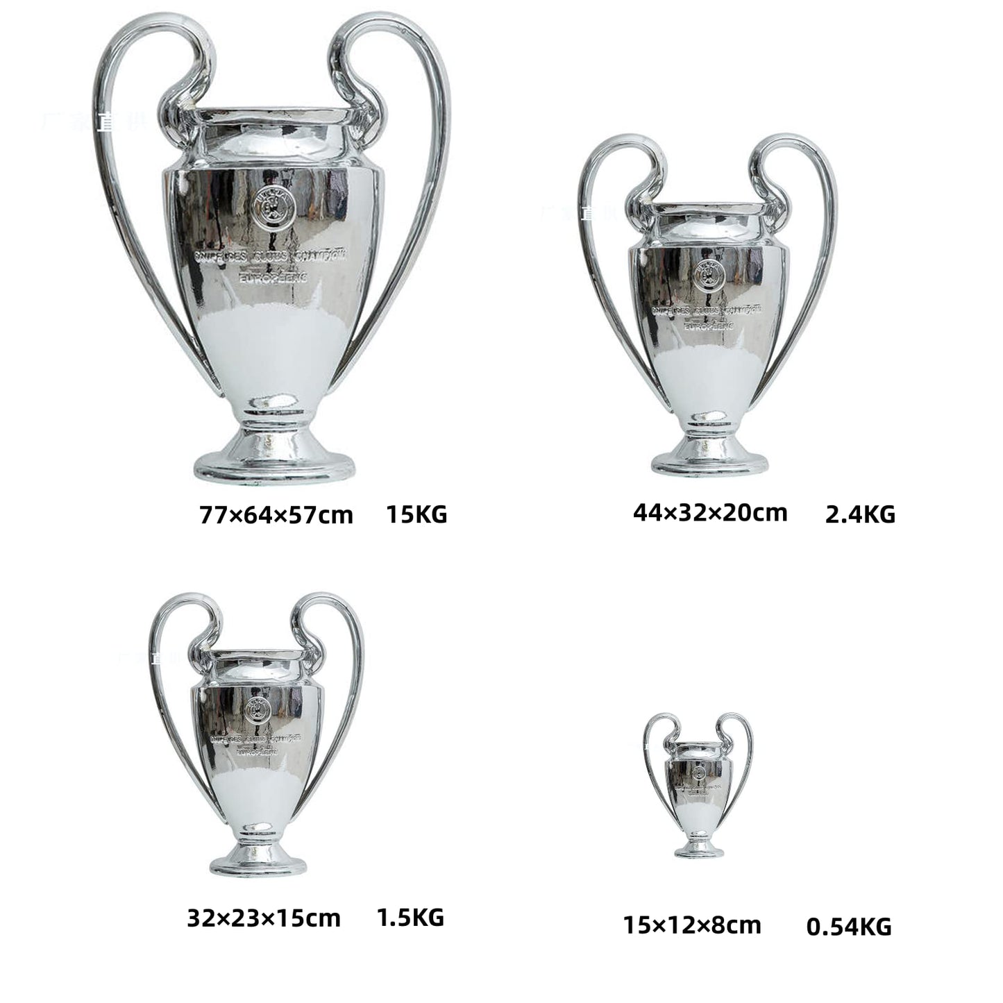 Yiwoop 2024 12in 2024 Champions Trophy Soccer Trophy Awards Cup Football Cup Fans Souvenir（ Engraving Champion Team Name）