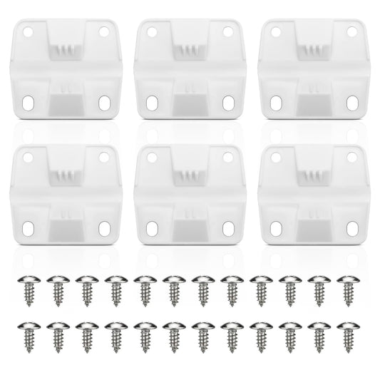 Cooler Hinges with Screws Set - Compatible with Coleman Camping Coolers Plastic Hinges, 6 Pack Ice Chest Coolers Hinges with 24 Pcs Screws