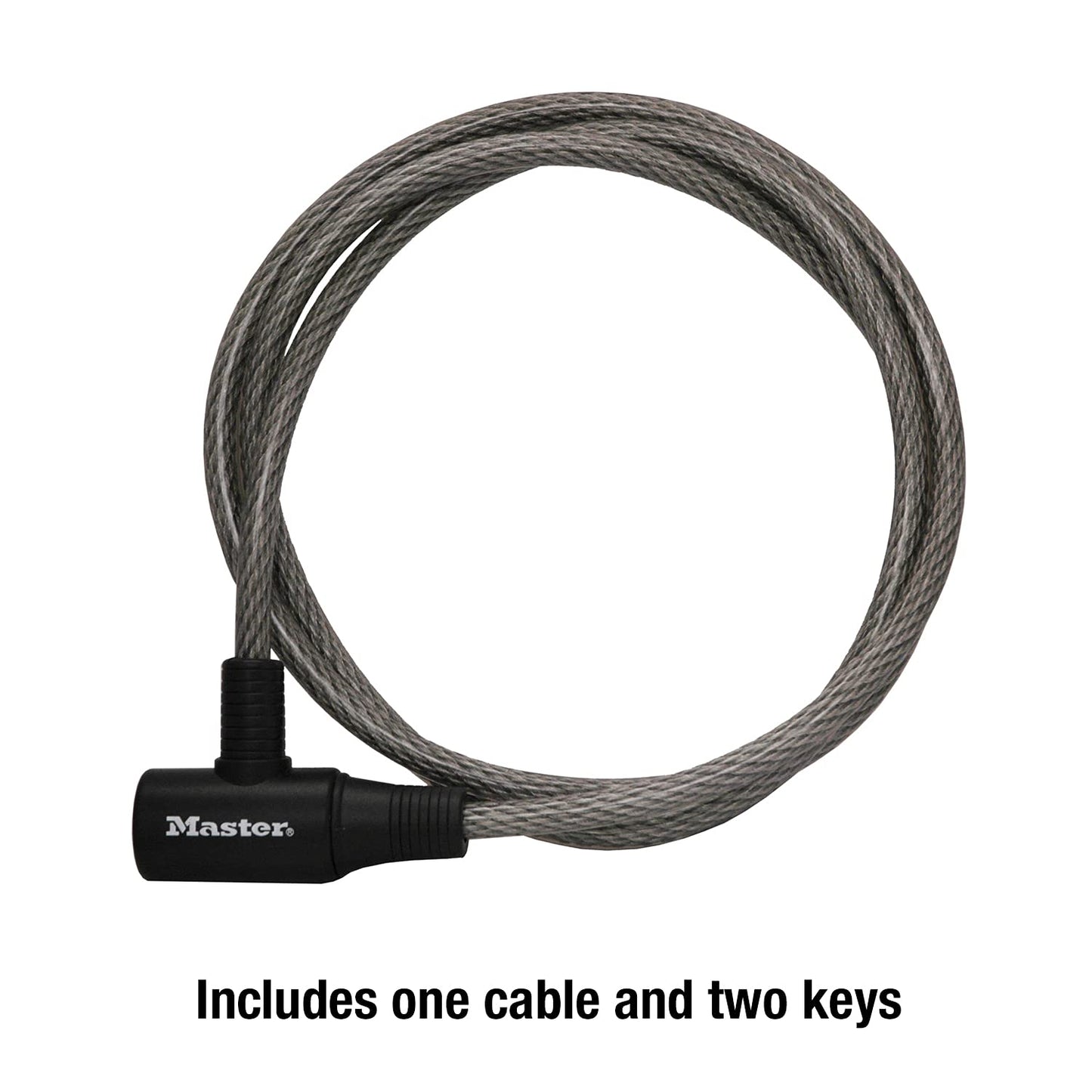 Master Lock Bike Cable Lock, Keyed Bike Lock, 6 ft. Long, 8154DPF