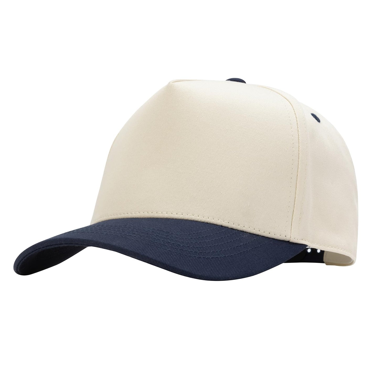 MEINICY Vintage Trendy Trucker Hat, Structured 5-Panel Snapback Hat, Adjustable Cotton Solid or 2-Tone Baseball Cap Men Women