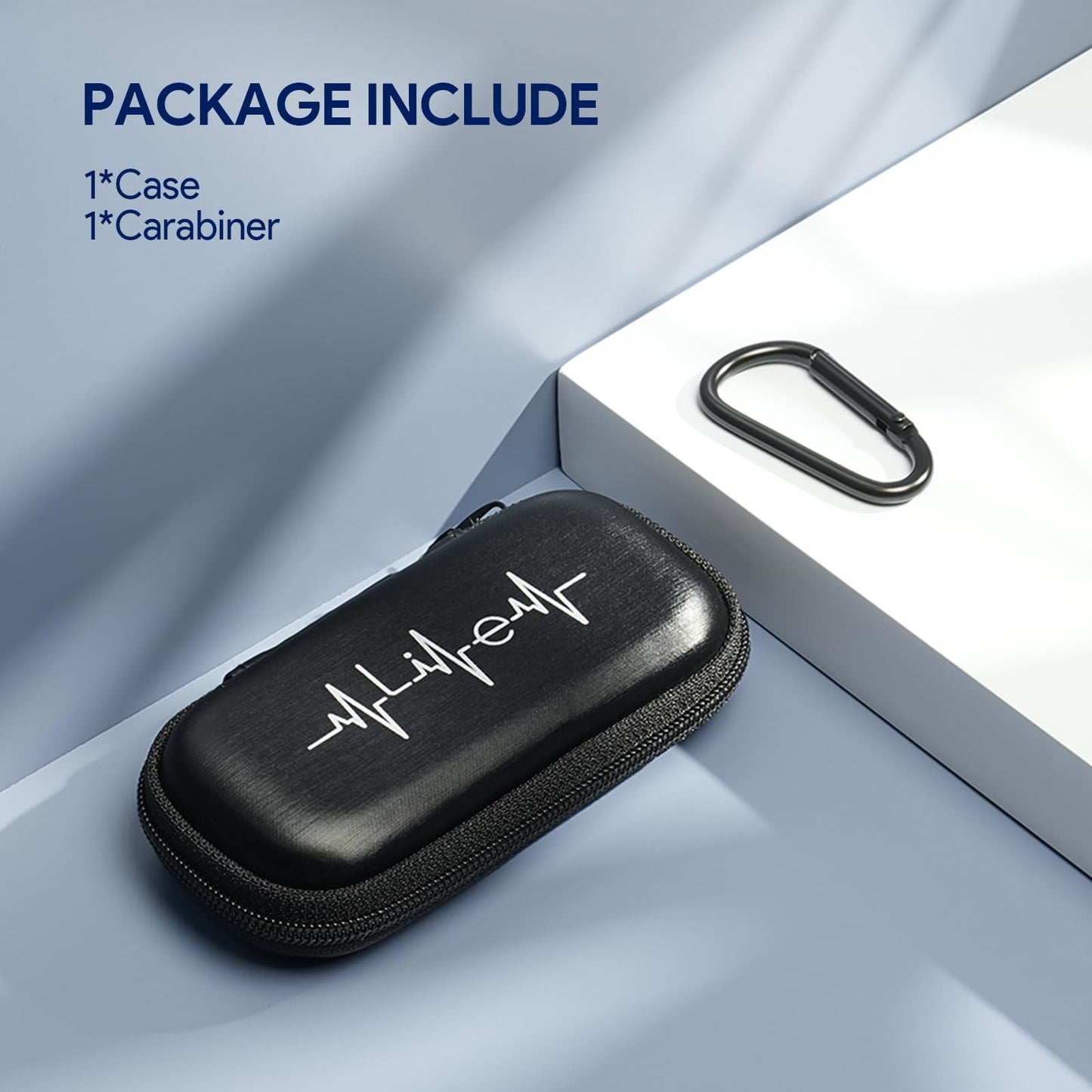 YINKE Case for AliveCor Kardia Mobile Heart Monitor EKG/Wireless 6-Lead EKG, Travel Case Protective Cover Storage Bag (Black)