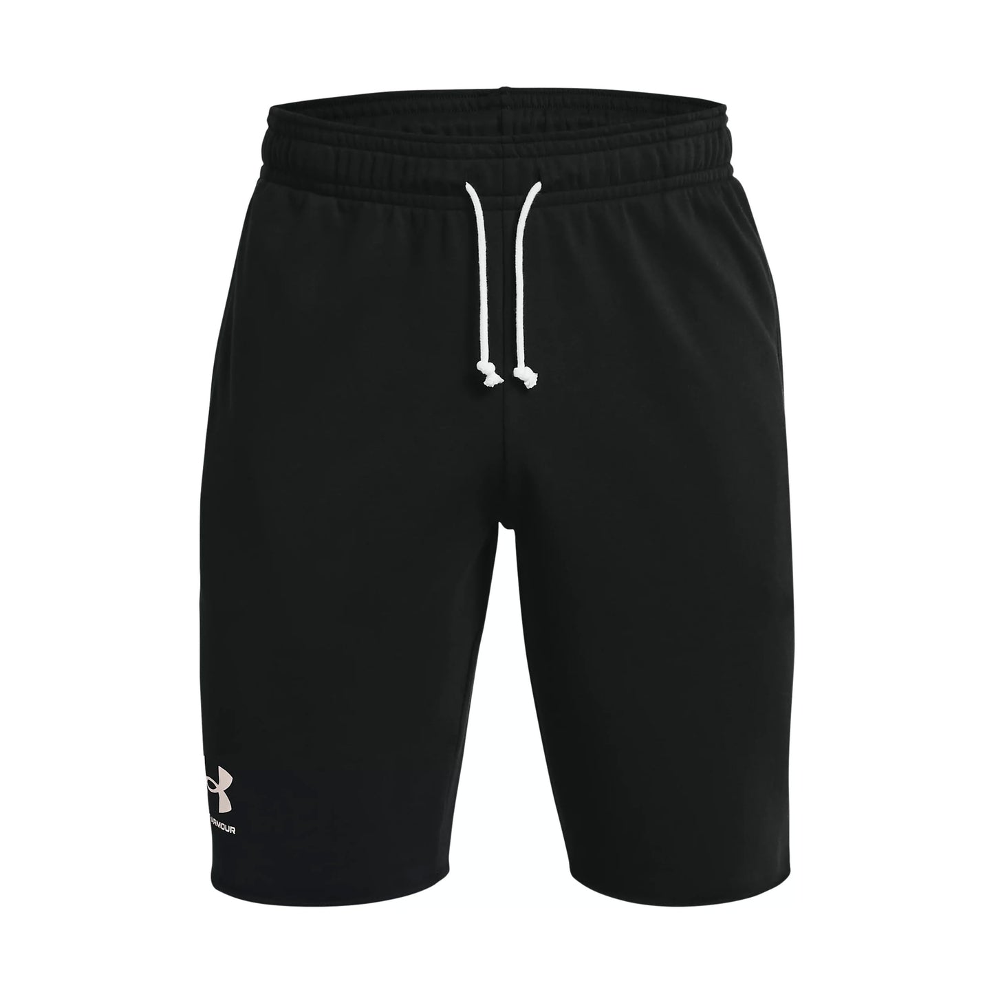 Under Armour Mens Rival Terry Shorts , Black (001)/Onyx White , Small