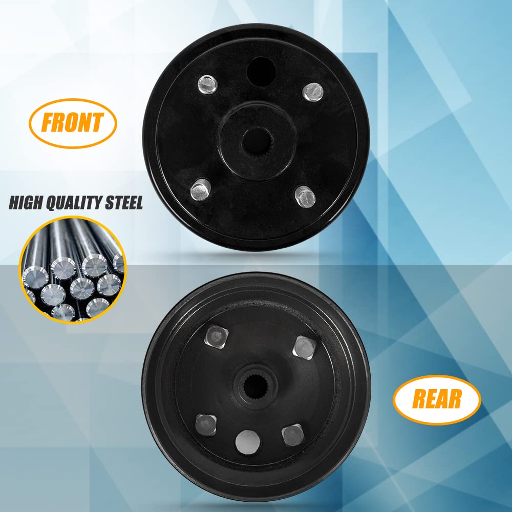 RANSOTO Golf Cart Brake Drum Hub Compatible with 1982-UP EZGO TXT Electric, 1982-1993 2-Cycle Gas Models Replaces 19186G1P 19186-G1P 17082-G2 17298-G1 Pack of 2