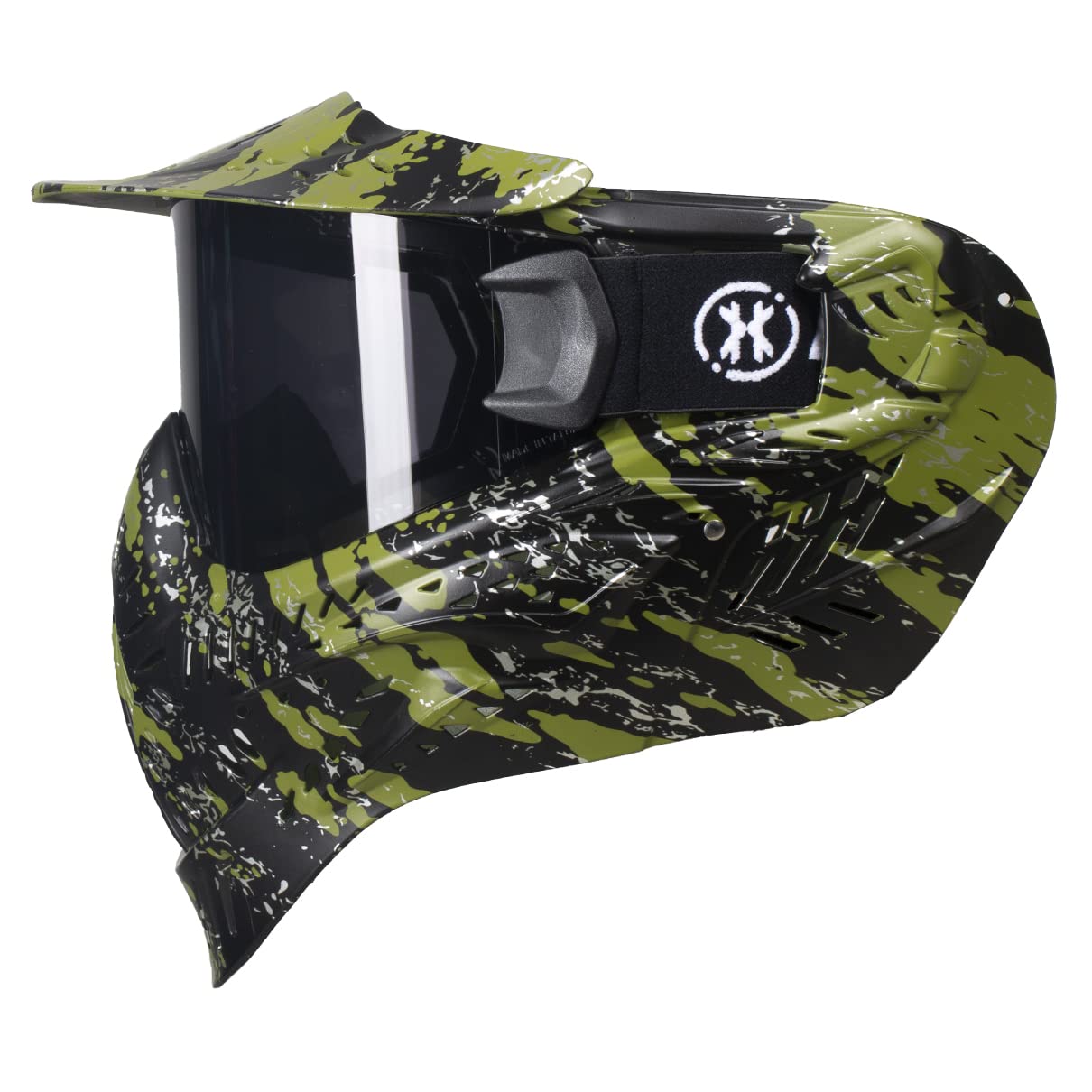 HK Army HSTL Goggle Paintball Airsoft Mask with Anti Fog Thermal Lens (Fracture Black/Olive/Smoke Lens)