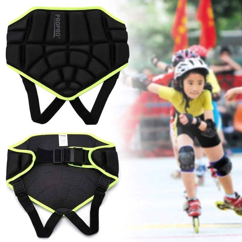 FILFEEL Protective Butt Pad, Children Extreme Sports Hip Pad Hockey Ski Snow Boarding Skate Hip Mat Padded Impact Shorts (Children Under 12 Years Old)