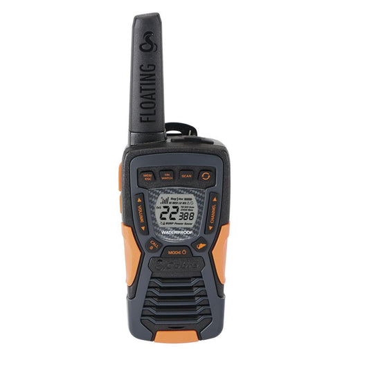Cobra ACXT1037R FLT Floating Walkie Talkie - Waterproof, Rechargeable, Long Range up to 37-Mile Two Way Radio with NOAA Weather Alert & VOX, (1 Pack)
