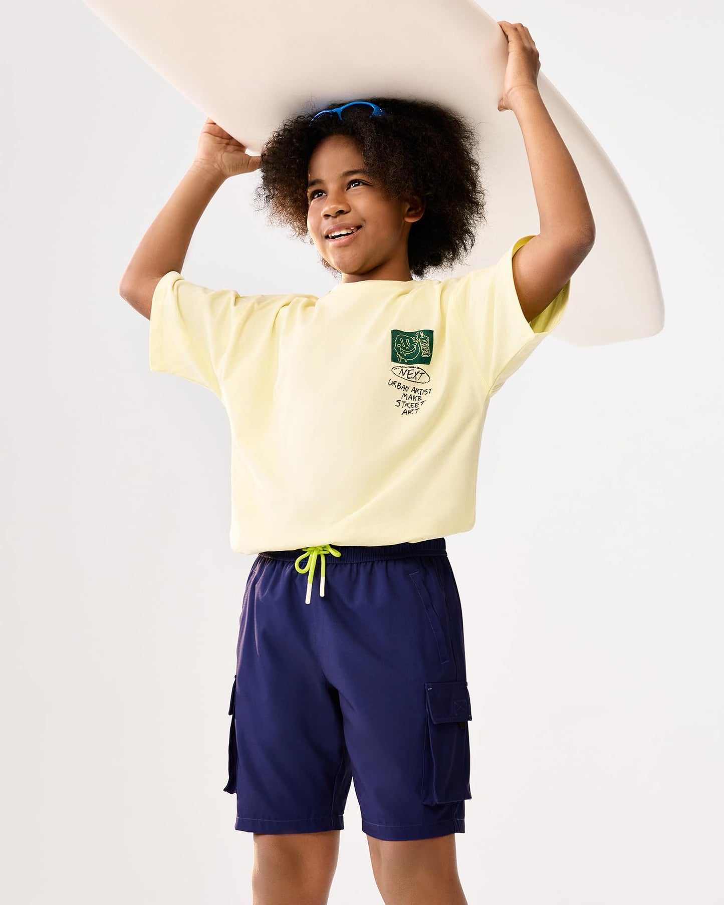 maamgic Boys Swim Trunks with Compression Liner Recycled Cargo Swim Shorts Stretch Teen Boy Bathing Suit with Pockets Dark Blue 10/12
