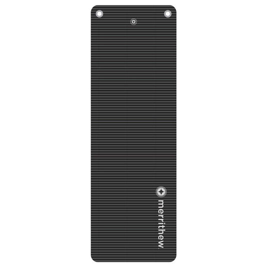 Merrithew STOTT PILATES Deluxe Pilates Mat with Grommets (Graphite) 0.6 inch / 15 mm, Black