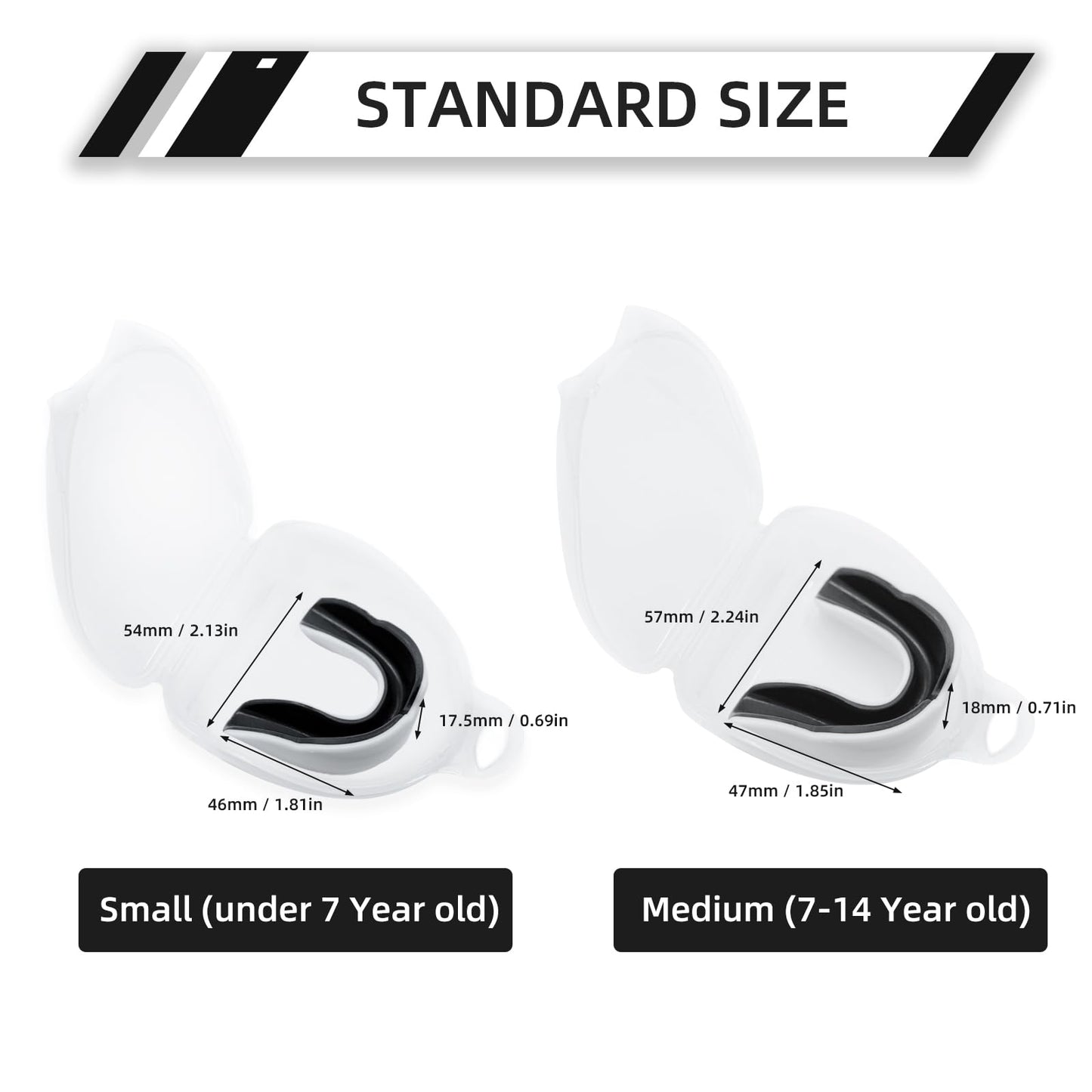 LPONJAR 5 Pack Toddler Kids Youth Moldable Sports Mouth Guard with Case