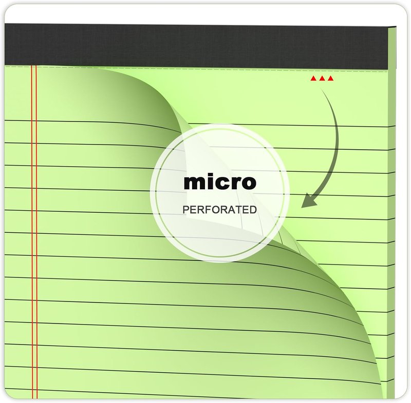Small Note Pads - 5x8 College Ruled Notebooks | 5-Pack Perforated Writing Pads for School & Office