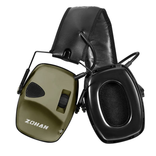 ZOHAN EM054 Electronic Shooting Ear Protection with 4X Sound Amplification, Slim Active Noise Reduction Earmuffs for Gun Range