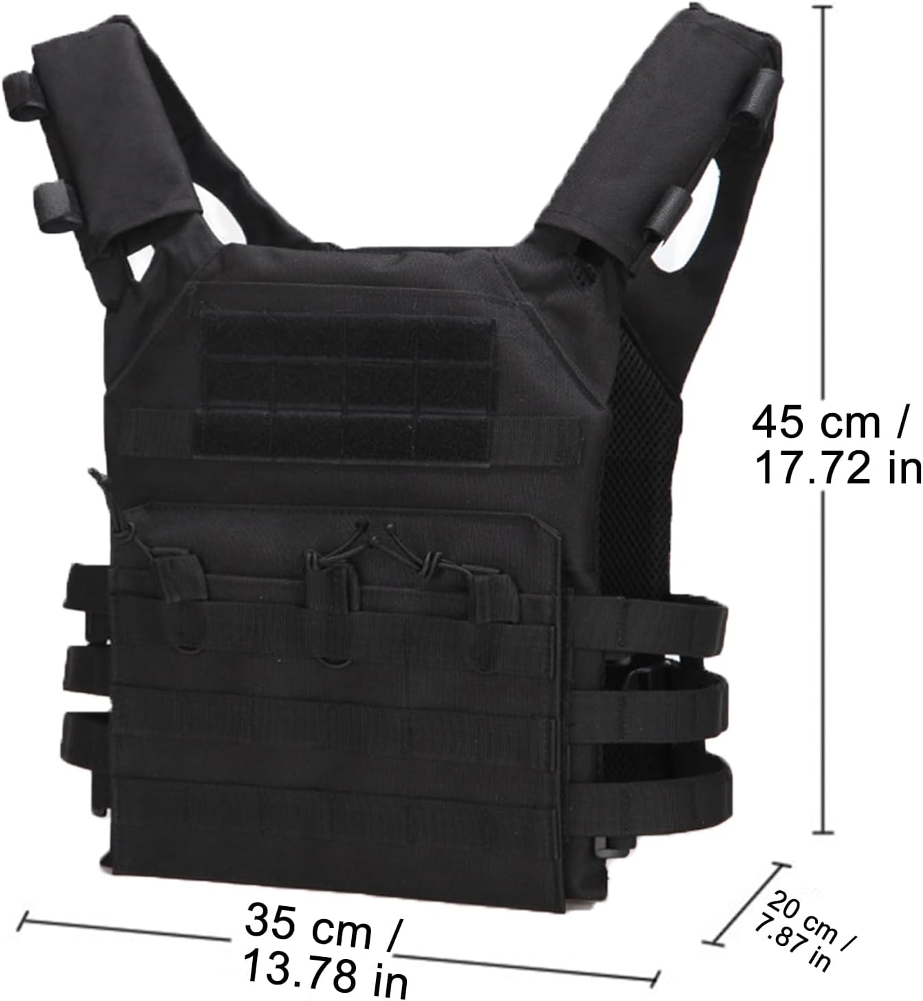 Tactical Vest Set for Men | Airsoft Paintball Gear - Durable Black Design