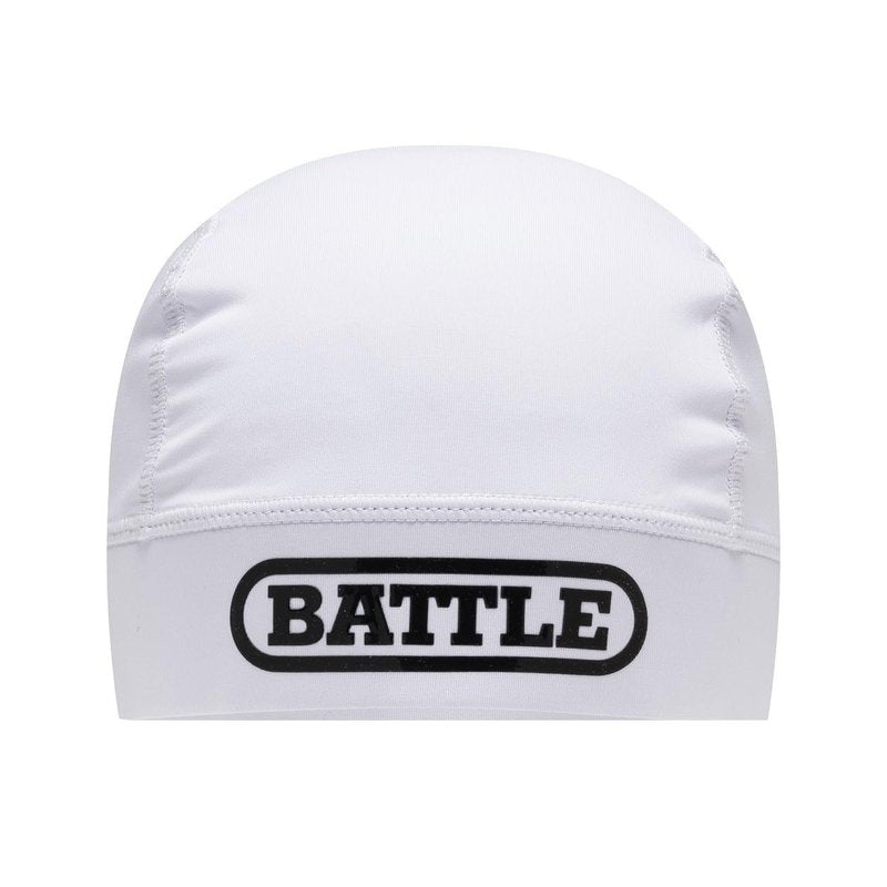 Battle Sports Pro Athletic Skull Cap, Moisture-Wicking, Ventilated Elastic Band (US, Alpha, One Size, White)