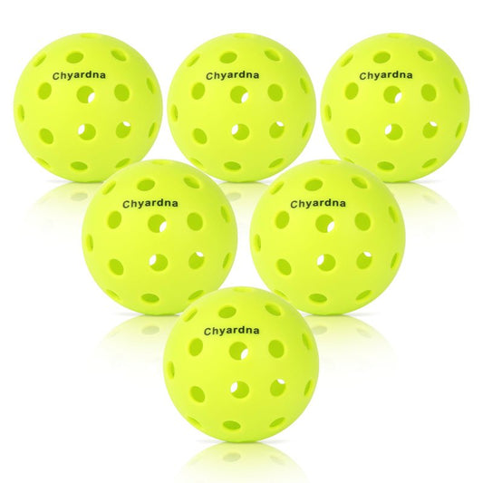 chyardna Outdoor Pickleball Balls |Meet USAPA Official Requirement | Perfectly Balanced,Durable (Green, 6)