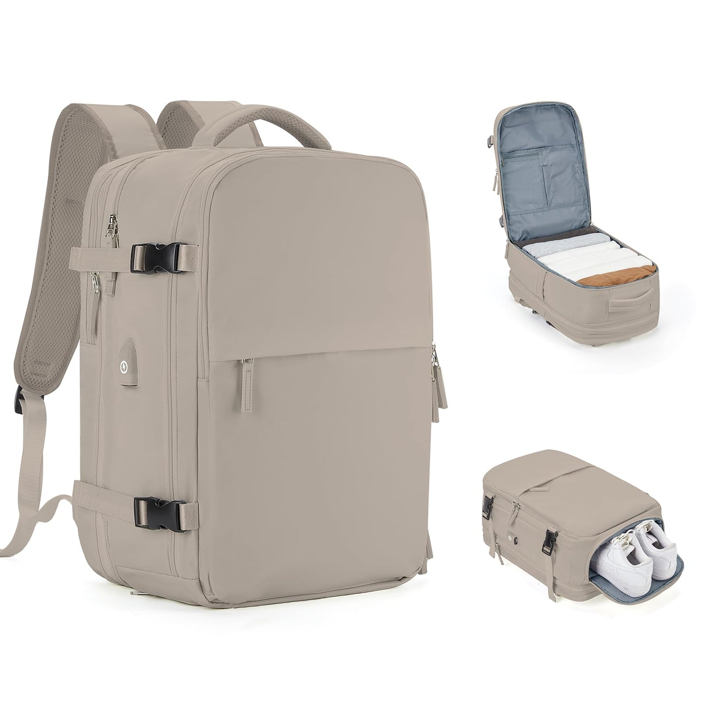 Expandable Travel Backpack For Women Men Airline Approved Personal Item Backpack For Airlines Carry On Backpack Flight Approved Waterproof Backpack For Traveling On Airplane Weekender Travel Bag