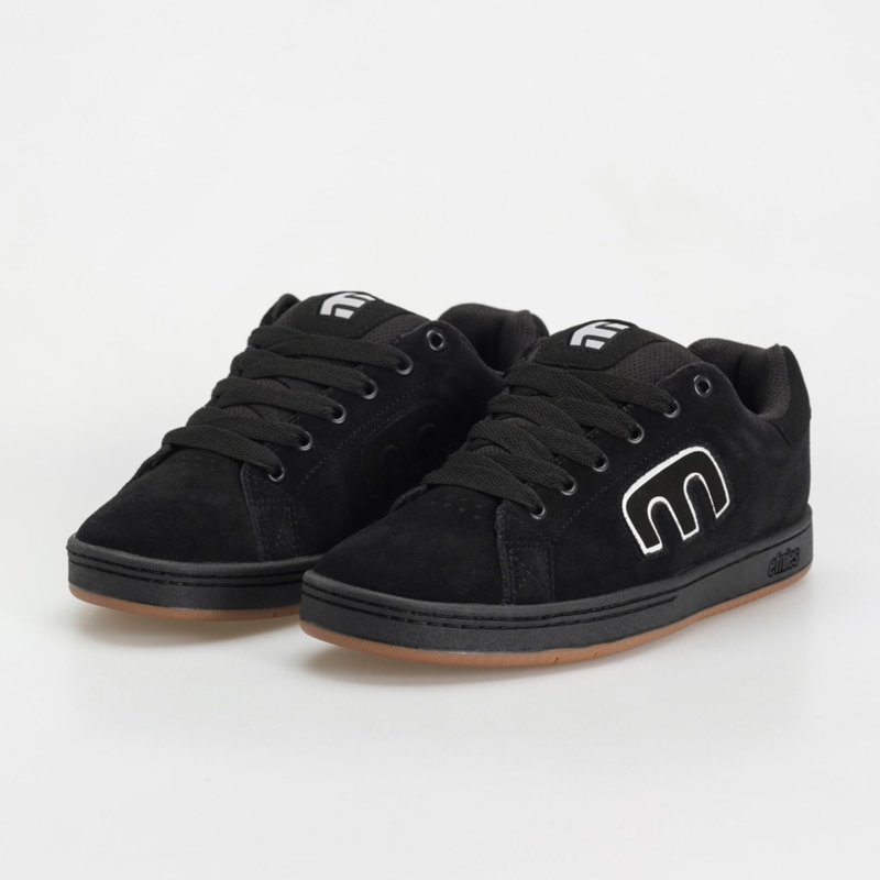 Etnies Callicut – Heritage Skate Style, Puffy Look, 90's Chunky Vibe, Reinforced Cupsole, Cushioned Feel, Everyday Sneakers - Black/White - 9