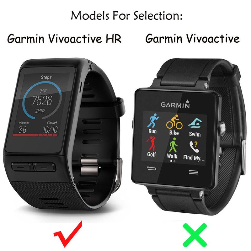Band for Garmin Vivoactive HR, Soft Silicone Replacement Watch Band Only for Garmin Vivoactive HR (No Tracker, Replacement Bands Only)
