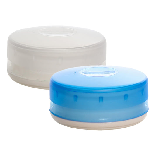 humangear GoTubb | Hard Container | Easy Open | Food-Safe Material, Clear/Blue, Large