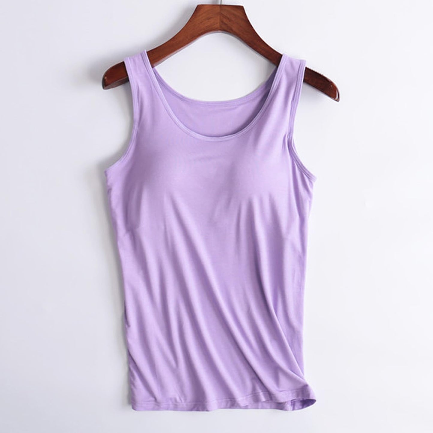 Prime Deals, Sport Bra Tank Tops for Women, Tank Tops with Built-in Shelf Bras for Women Racerback Wide Strap Camisole Cotton Yoga Cami Tanks Purple