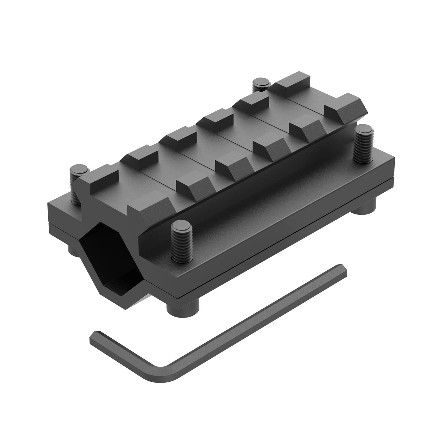 TPO 21mm Picatinny Rail Base Adapter Shotgun Barrel Clamp Picatinny Rail Mount for Flashlight Bipod (Barrel Range 0.5" to 0.84") MT050-084