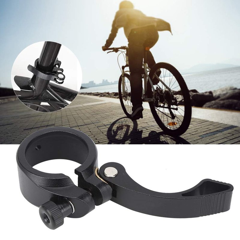 Natudeco 3PCS 40mm Bike Seatpost Clamp Aluminum Alloy Black Lightweight Steel Metal Cycling Seat Bike Universal Quick Release Seatpost for Bicycle Accessory