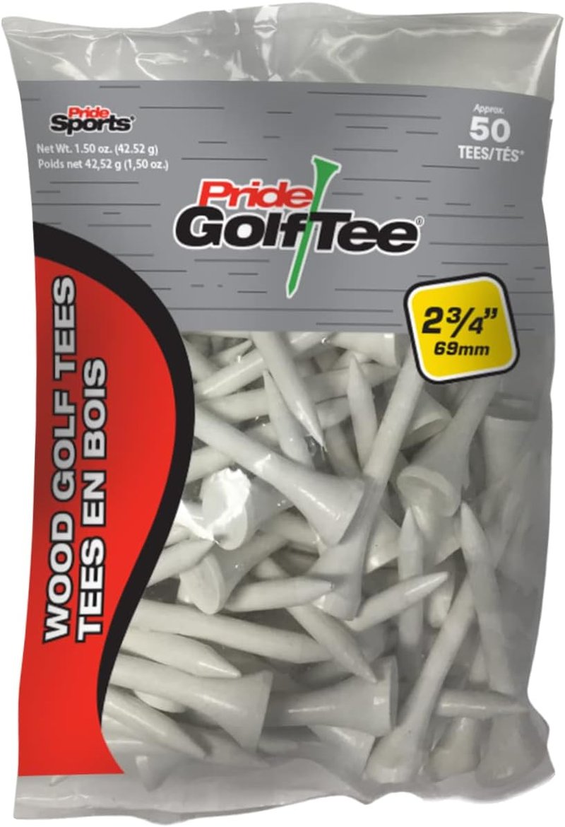 Pride Golf Tee - 2-3/4 Inch Deluxe Golf Tees, 50 Count Bag for Optimal Performance