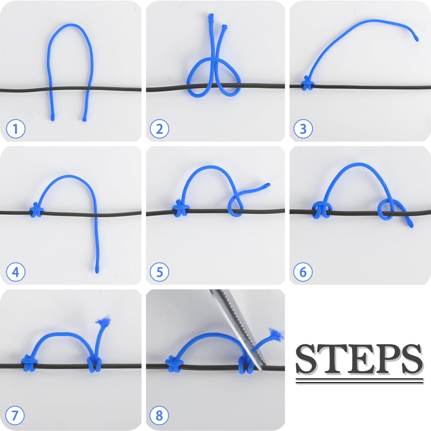 Archerest Bow String D Loop, 10 ft. D Release Nocking Loop Rope for Compound Bowstring Archery (Blue)