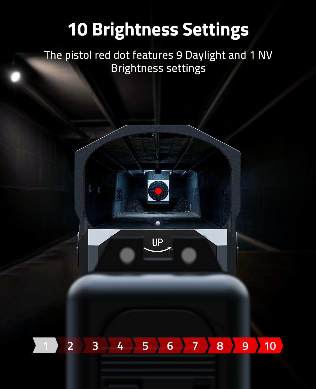 CVLIFE WolfCovert Full-Sized Optic, Motion Awake Red Dot Sight for RMR Cut Footprint, 28mm Large Lens, 3MOA Shockproof Open Reflex Sight, with Adapter Plate for MOS and 21mm Picatinny Base.