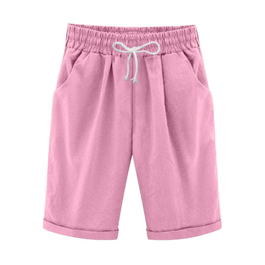 My Orders Placed amaon 2024 Of My Orders Cotton Linen Shorts for Women Loose Fit Knee Length Bermuda Shorts Elastic Waist Workout Shorts Casual Summer Beach Shorts My Recent Orders 3-Pink X-Large