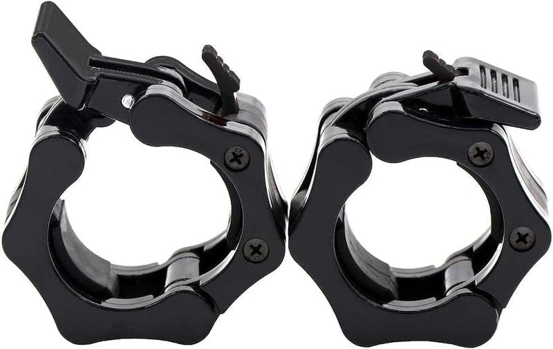 Chomp Fitness Olympic Barbell Clamps Collars Quick Release Pair Weight Clips for 2 inch Barbell Black