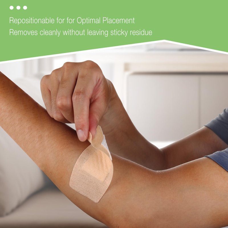 Silicone Bandages for Sensitive Skin - Hypoallergenic & Waterproof Wound Care | Large 2x4 Inch (40 Count)