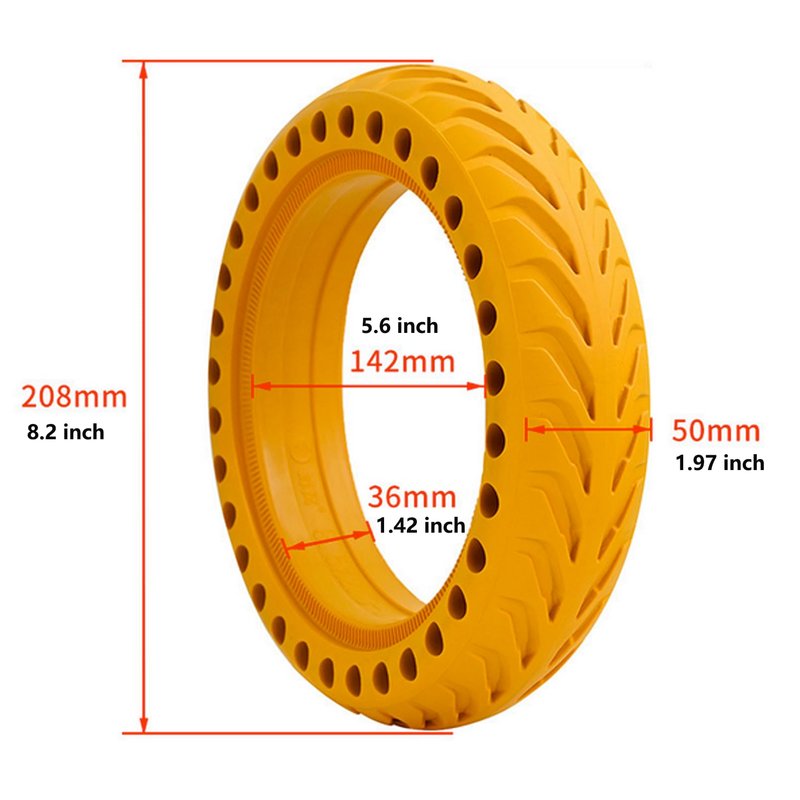 8.5x2 Inch Electric Scooter Solid Wheels, 50/75-6.1 Rubber Replacement Tyre for Gotrax GXL V2/XR/APEX & Xiaomi M365/M365 Pro/1S/Pro 2 & All 8.5" Scooters, Never Puncture Blue(2PCS)